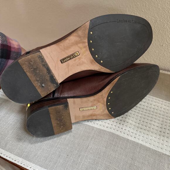 Louise Et Cie Chelsea Boots Brown Leather Pull-On Almond Toe Size 6.5 - Picture 6 of 7